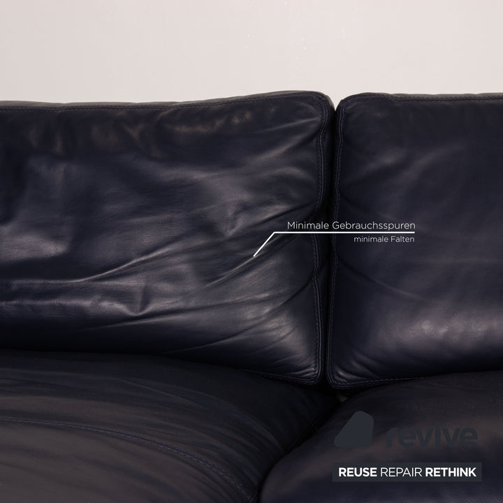 Erpo CL 650 Leder Sofa Blau Ecksofa  Couch