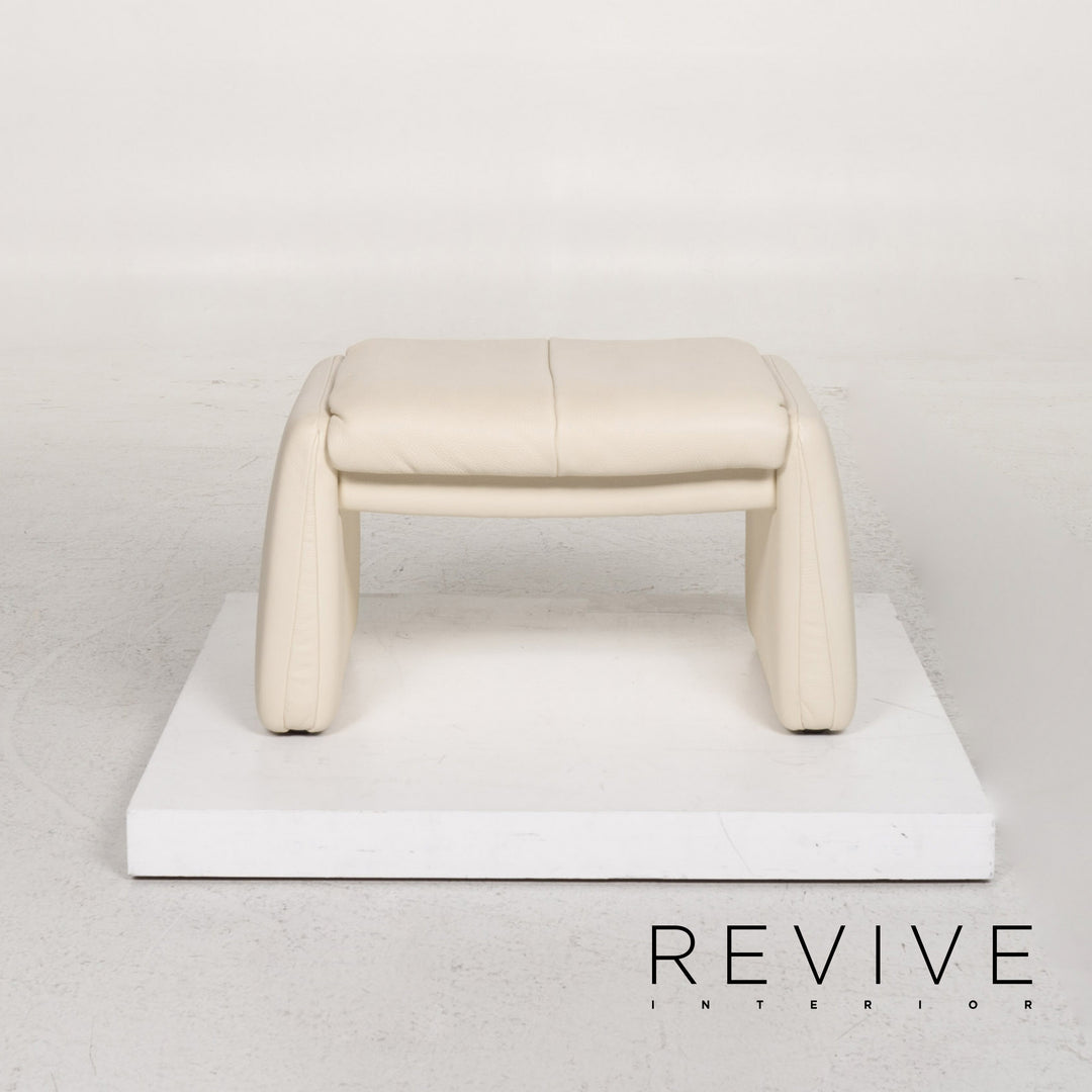 Erpo Leder Hocker Creme #13269