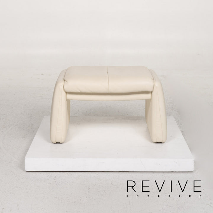 Erpo Leder Hocker Creme #13269