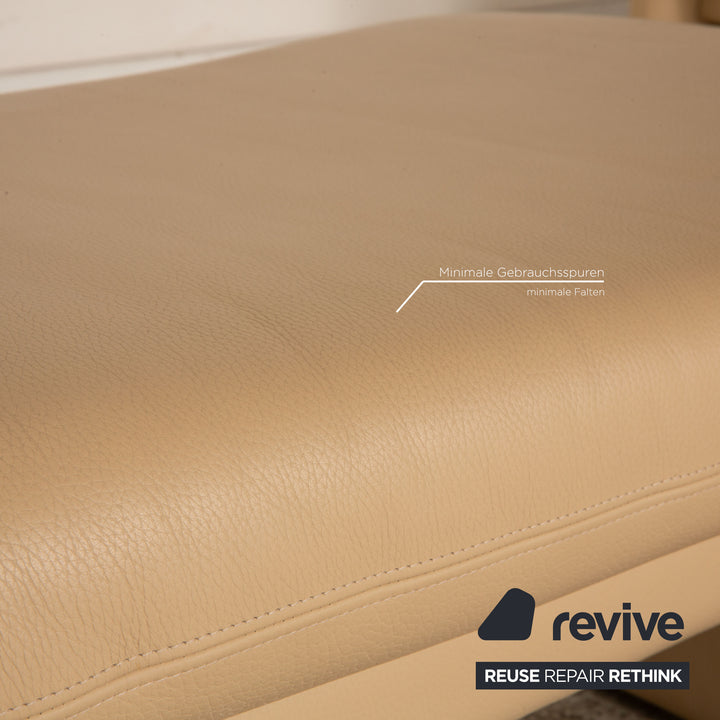 Erpo Leder Hocker Creme