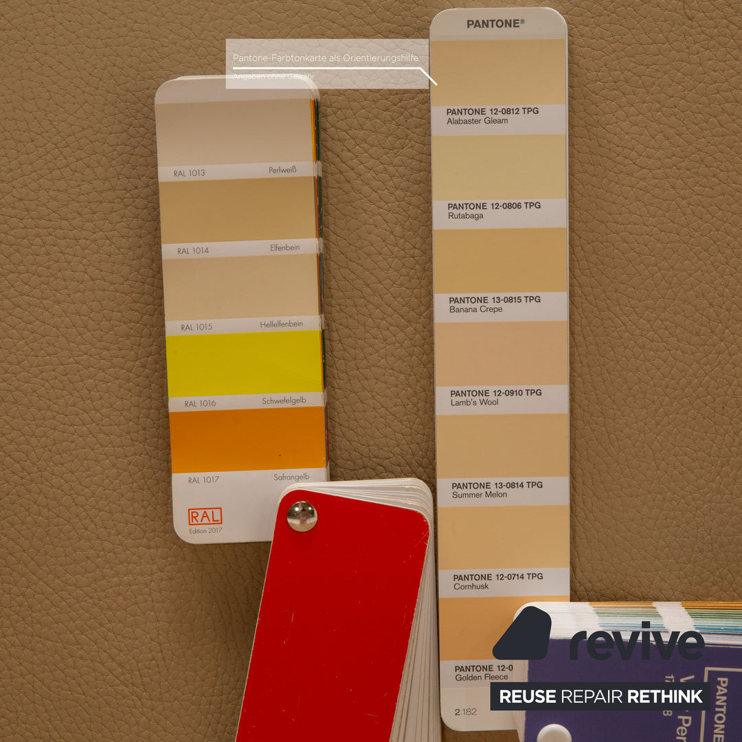 Erpo Leder Hocker Creme
