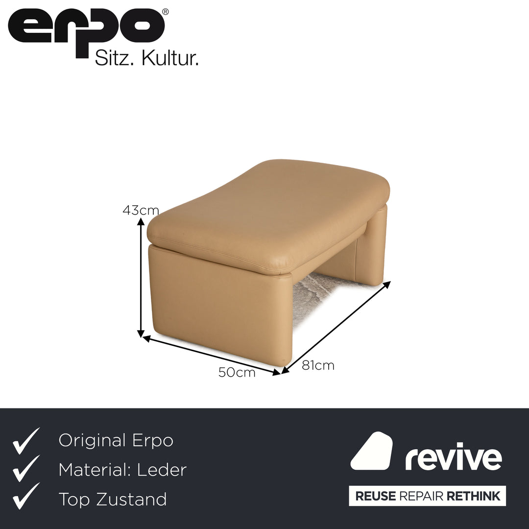 Erpo Leder Hocker Creme