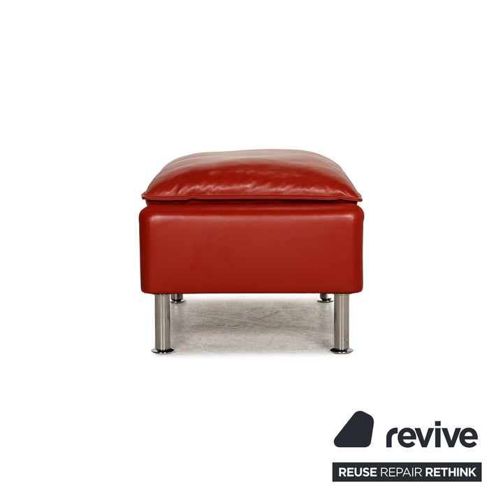 Erpo Porto Leather Stool Red
