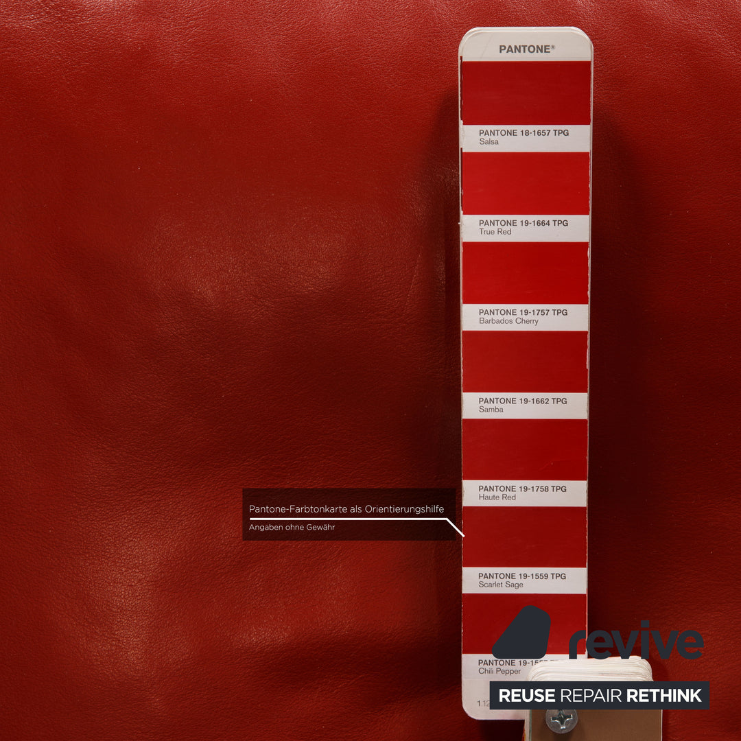 Erpo Porto Leather Stool Red