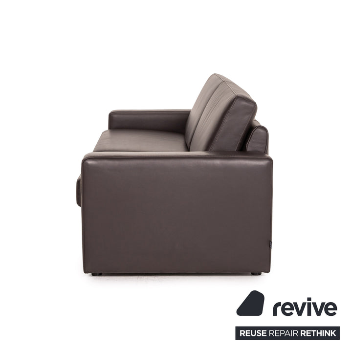 Ewald Schillig Concept Plus Canapé en cuir marron Canapé trois places marron foncé