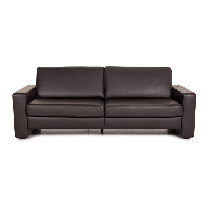 Ewald Schillig Concept Plus Canapé en cuir marron Canapé trois places marron foncé