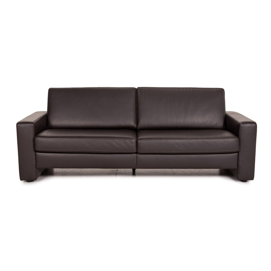 Ewald Schillig Concept Plus Canapé en cuir marron Canapé trois places marron foncé
