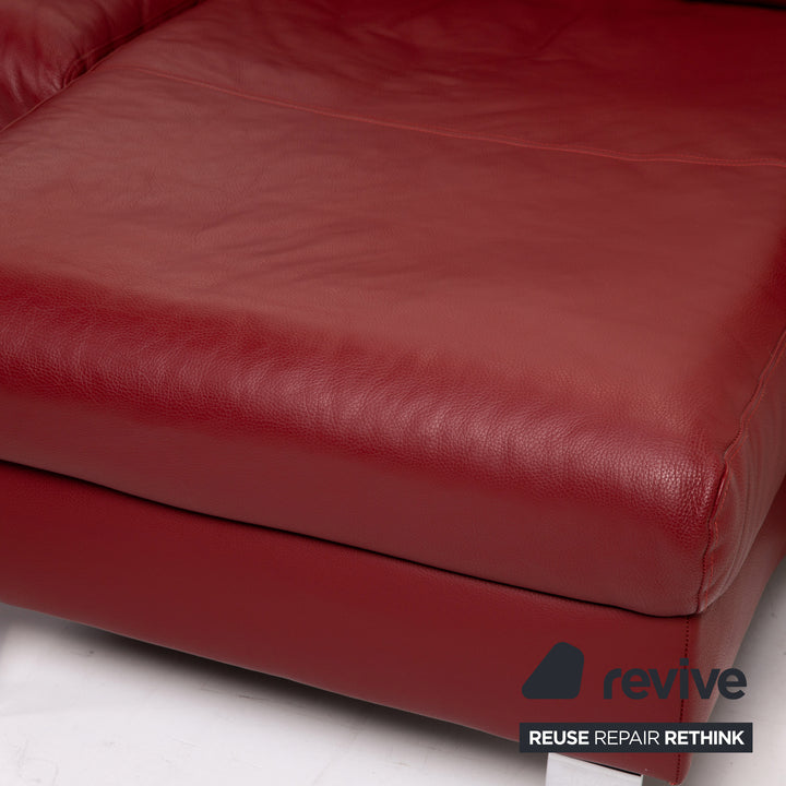 Ewald Schillig Flex Plus Dunkelrot Ecksofa Leder