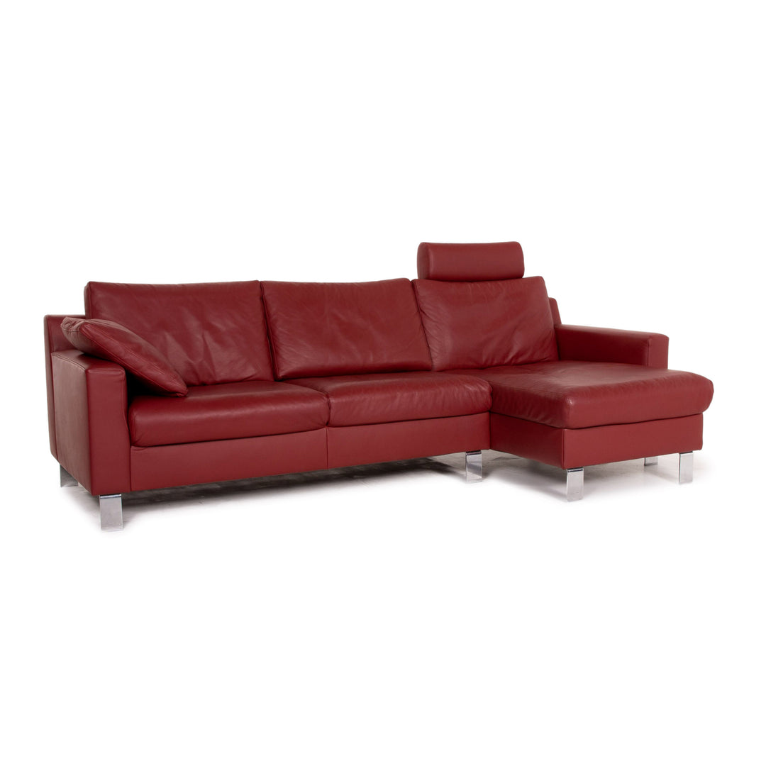 Ewald Schillig Flex Plus Dunkelrot Ecksofa Leder