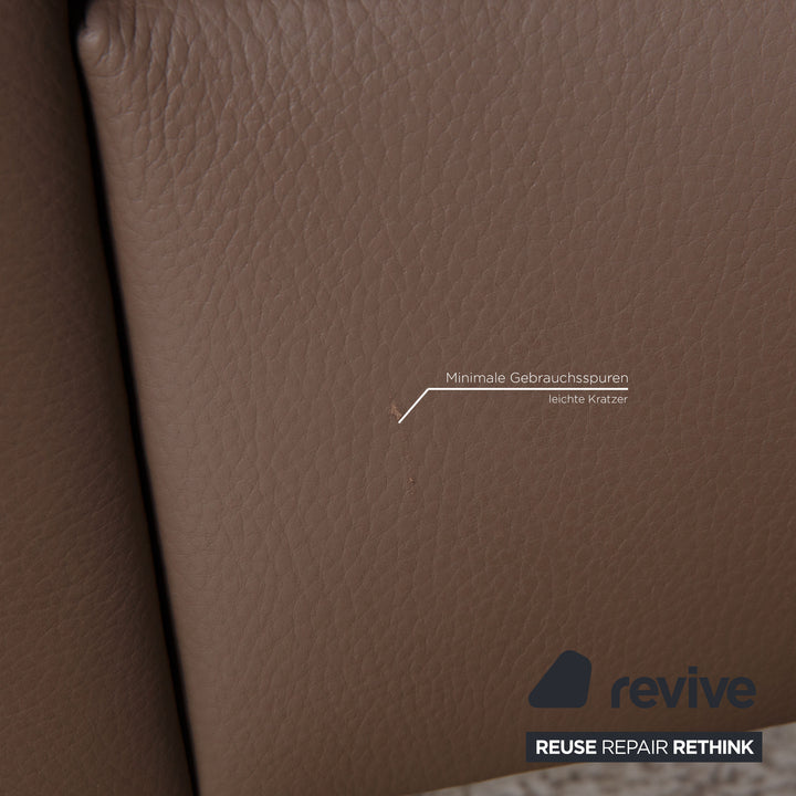 Ewald Schillig Flex Plus Canapé d'angle en cuir Marron Canapé