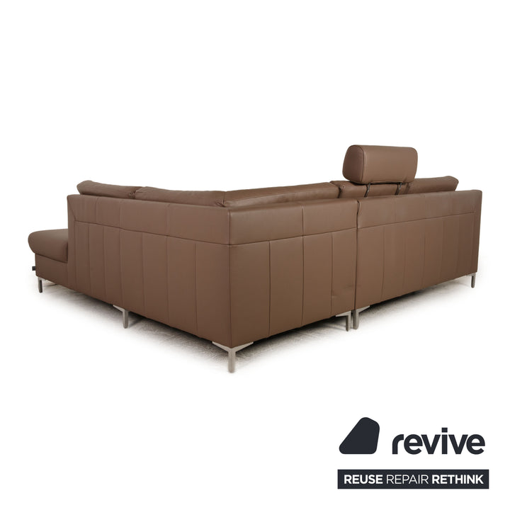 Ewald Schillig Flex Plus Canapé d'angle en cuir Marron Canapé