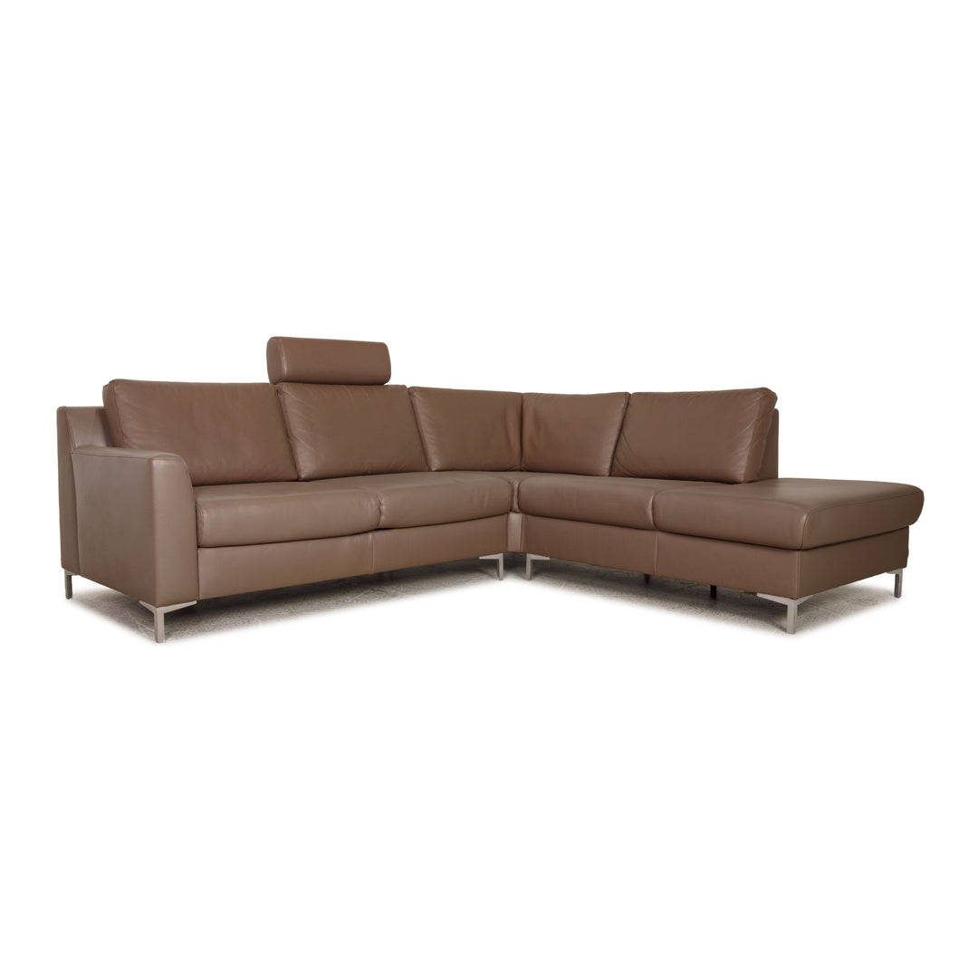 Ewald Schillig Flex Plus Canapé d'angle en cuir Marron Canapé