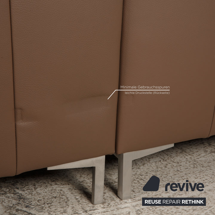 Ewald Schillig Flex Plus Canapé d'angle en cuir Marron Canapé
