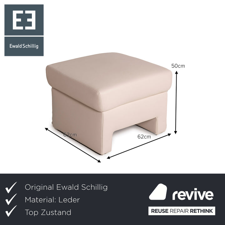 Ewald Schillig Flex Plus Leder Hocker Creme