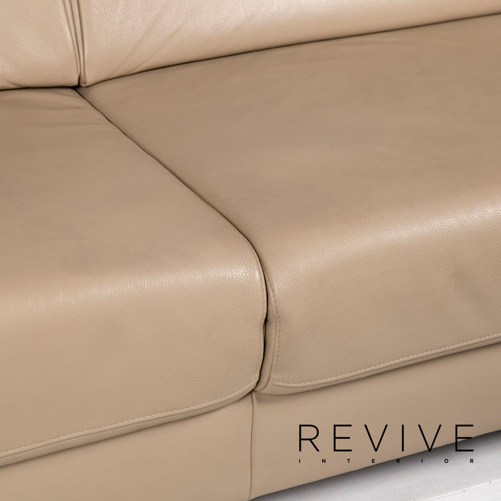 Ewald Schillig Harry Leder Ecksofa Beige Sofa Funktion Couch #12611