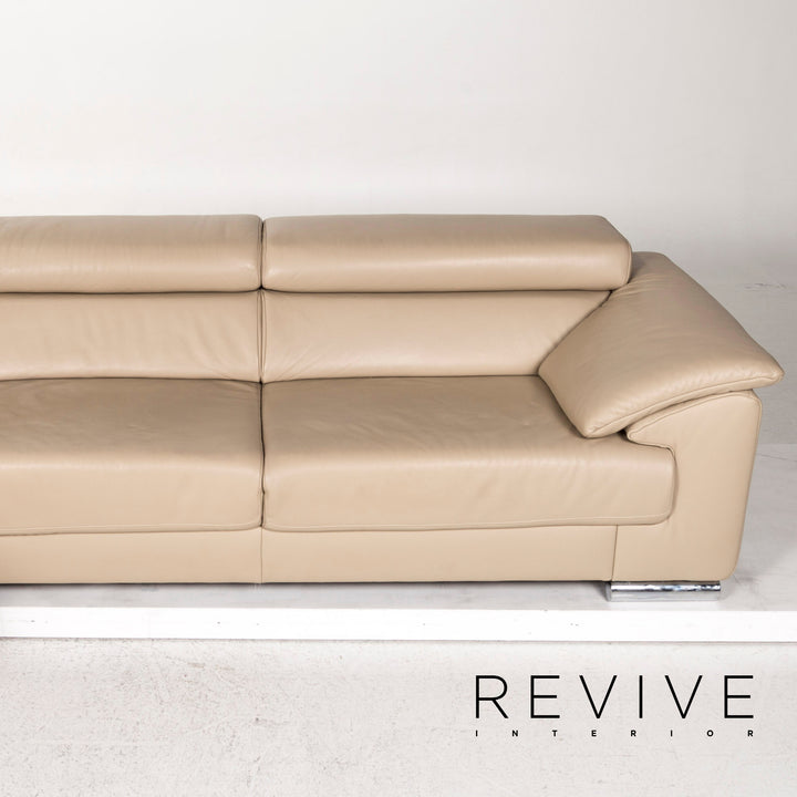 Ewald Schillig Harry Leder Ecksofa Beige Sofa Funktion Couch #12611