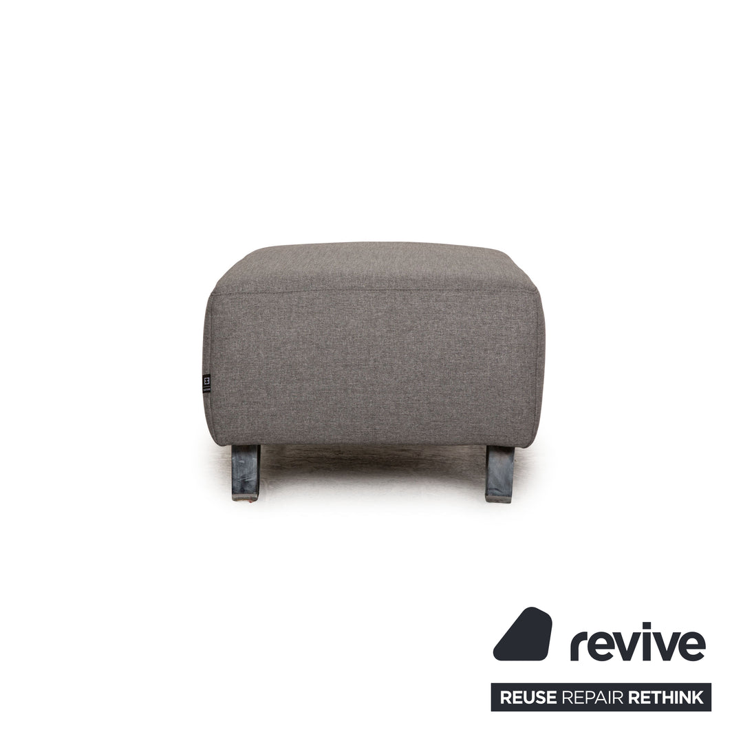 Ewald Schillig stool fabric grey