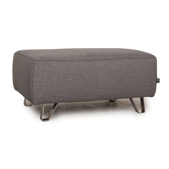 Ewald Schillig stool fabric grey