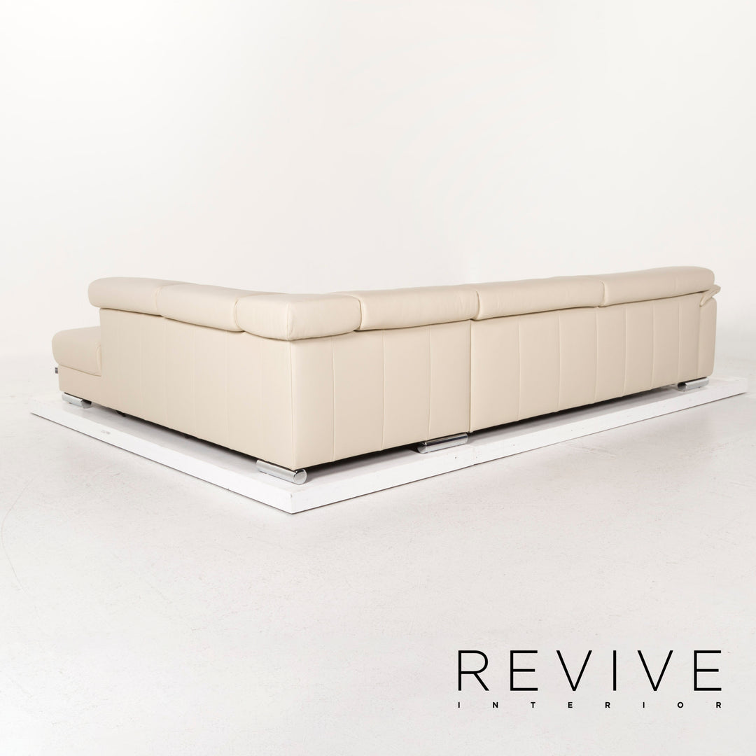 Ewald Schillig Canapé d'angle en cuir Beige Canapé #12468