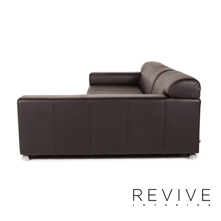 Ewald Schillig Leder Ecksofa Braun Dunkelbraun Sofa Couch