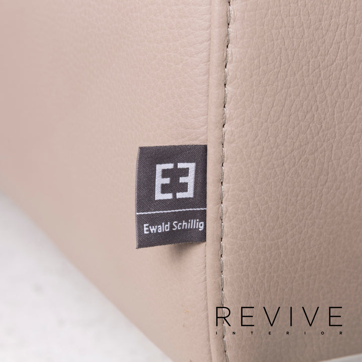 Ewald Schillig Leder Ecksofa Braun Graubeige Cappucino Sofa Couch #12304