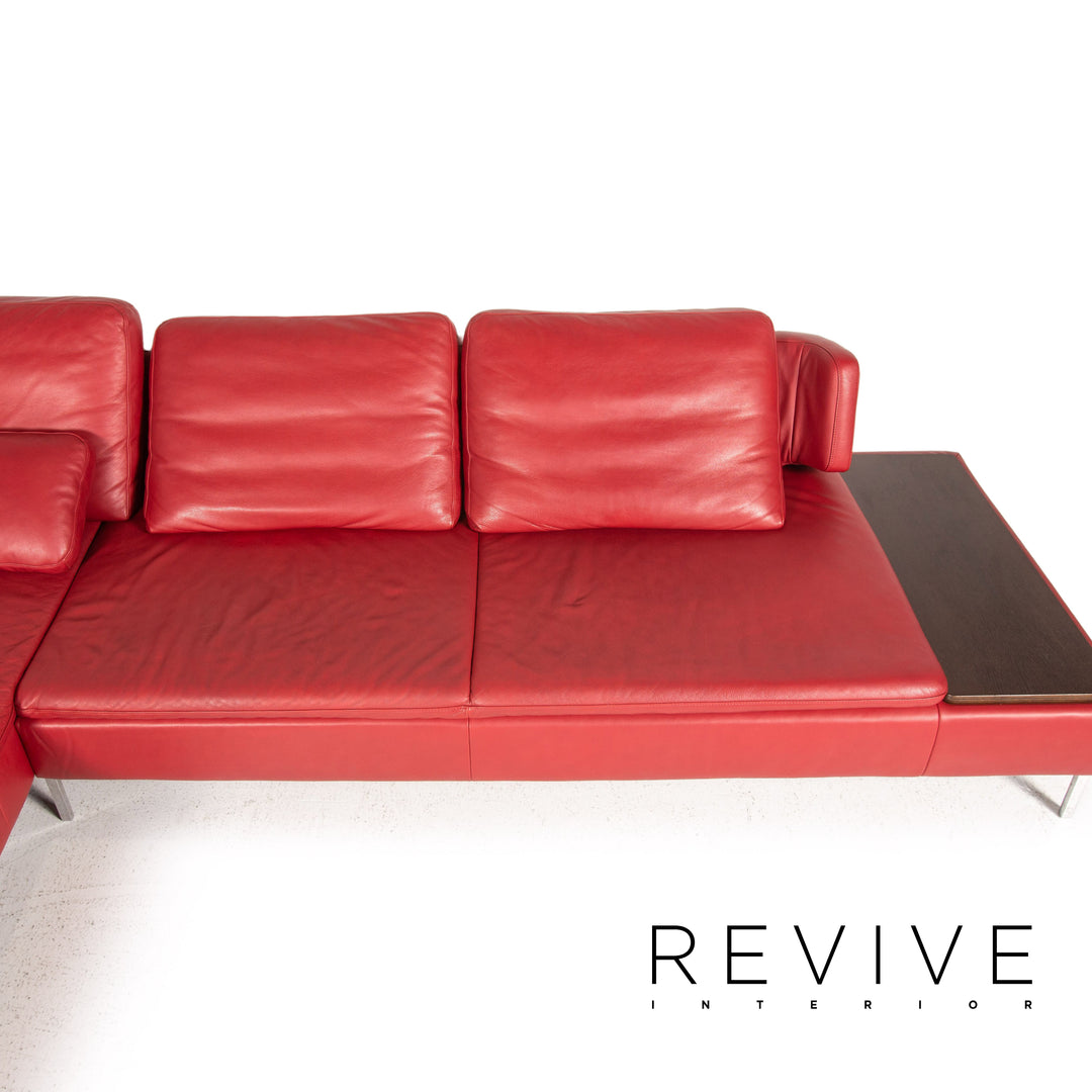 Ewald Schillig Leder Ecksofa Rot Sofa Couch