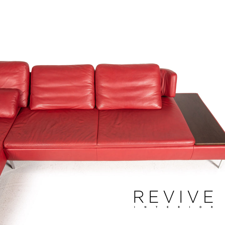 Ewald Schillig Leder Ecksofa Rot Sofa Couch