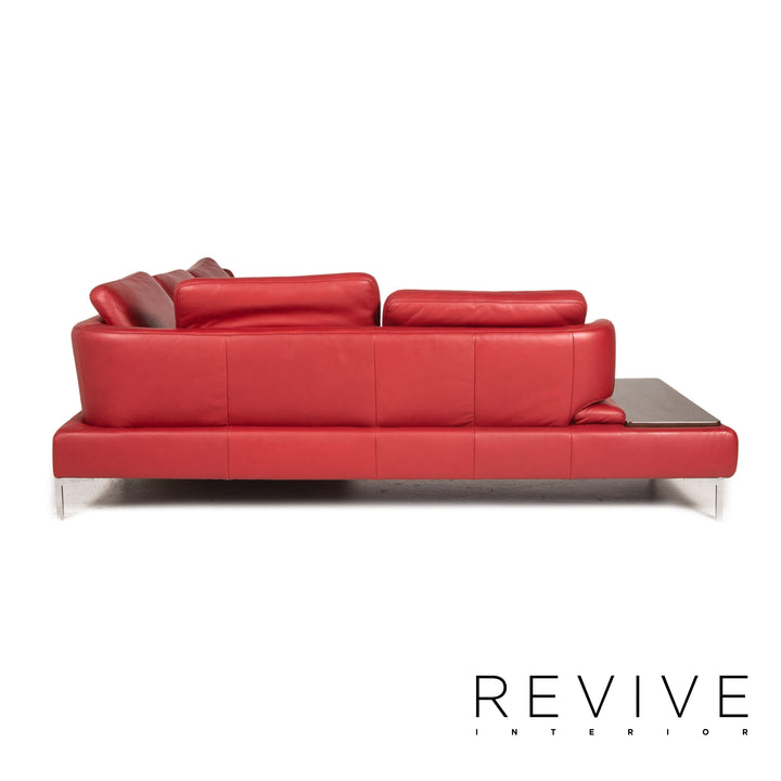 Ewald Schillig Leder Ecksofa Rot Sofa Couch