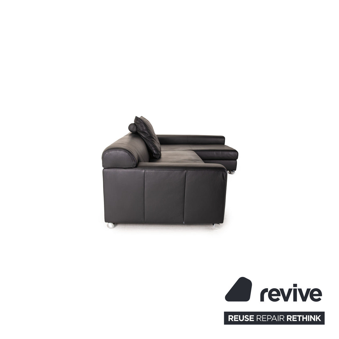Ewald Schillig Loft Leder Sofa Schwarz Ecksofa Couch
