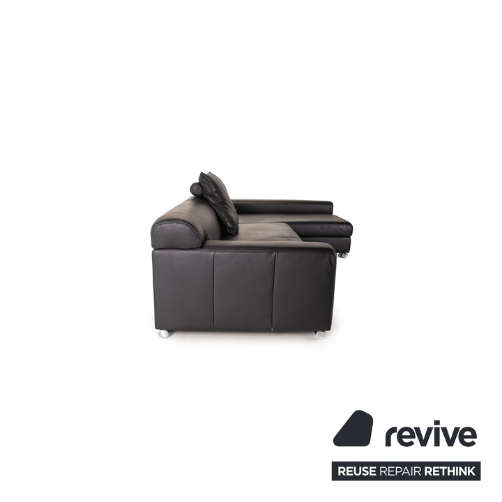 Ewald Schillig Loft Leder Sofa Schwarz Ecksofa Couch