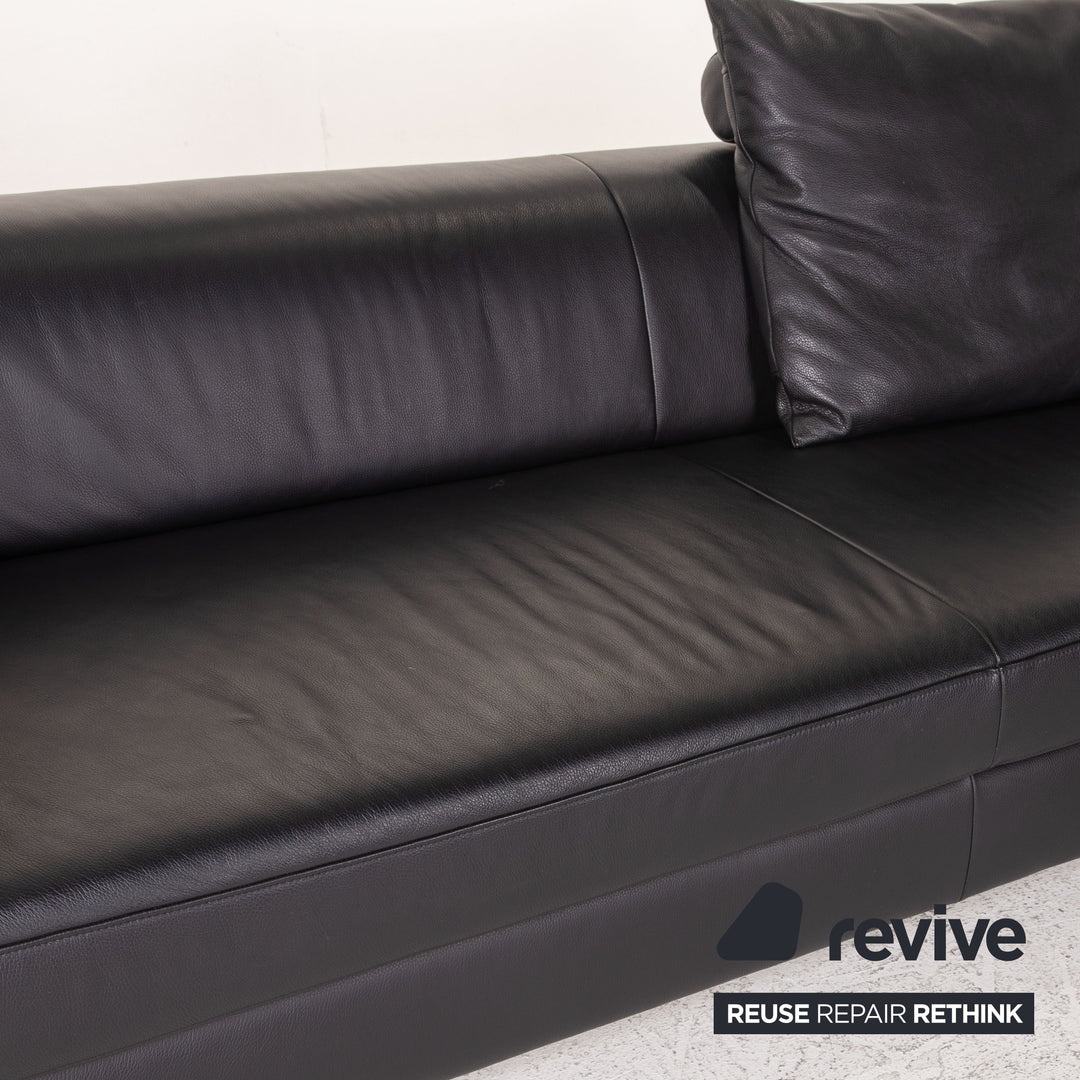 Ewald Schillig Loft Leder Sofa Schwarz Ecksofa Couch