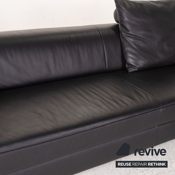 Ewald Schillig Loft Leder Sofa Schwarz Ecksofa Couch