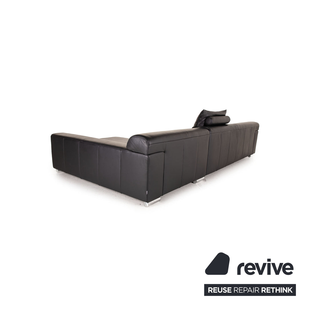 Ewald Schillig Loft Leder Sofa Schwarz Ecksofa Couch