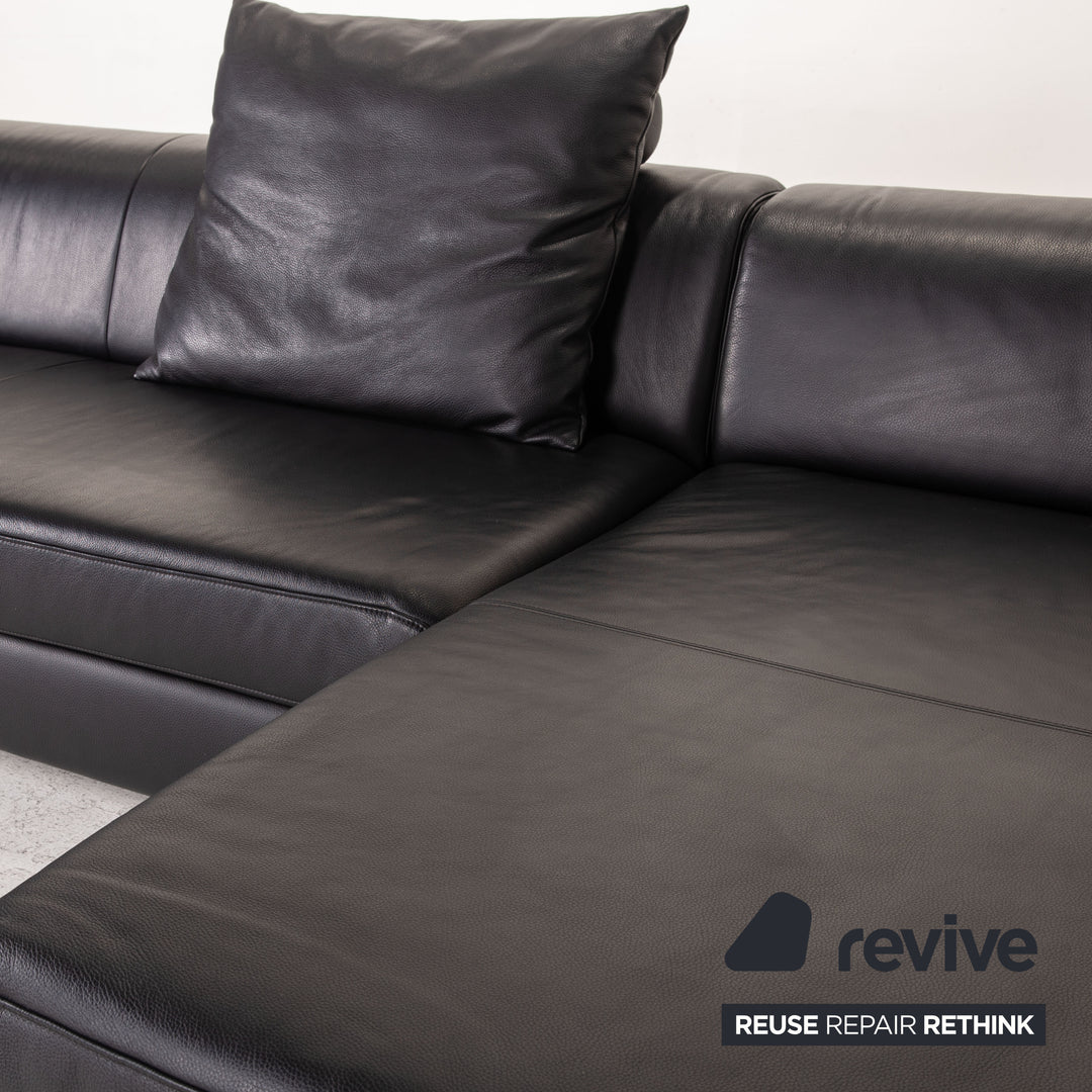 Ewald Schillig Loft Leder Sofa Schwarz Ecksofa Couch