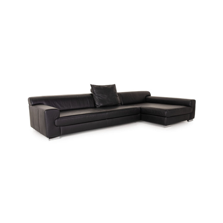 Ewald Schillig Loft Leder Sofa Schwarz Ecksofa Couch