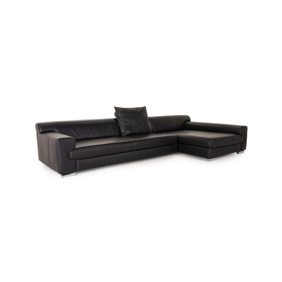 Ewald Schillig Loft Leder Sofa Schwarz Ecksofa Couch