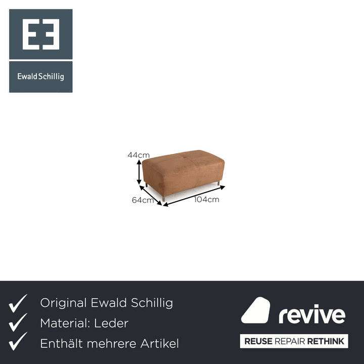 Ewald Schillig Mega leather sofa set beige corner sofa stool couch function