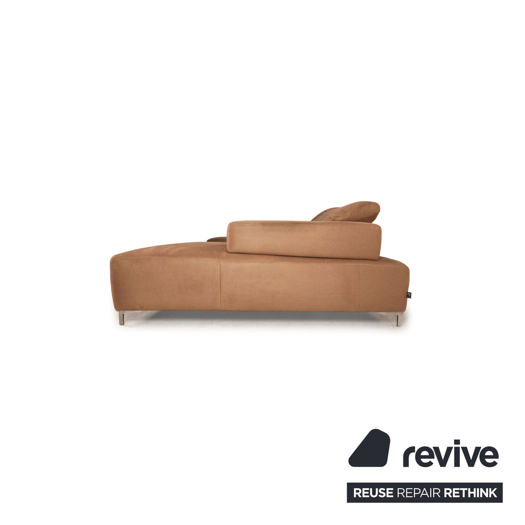 Ewald Schillig Mega leather sofa set beige corner sofa stool couch function