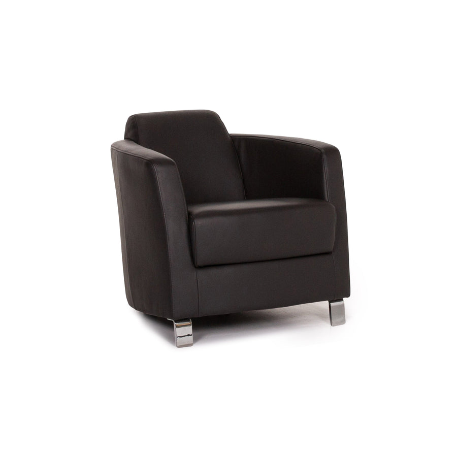 Ewald Schillig Sam Leder Sessel Anthrazit Grau #13659
