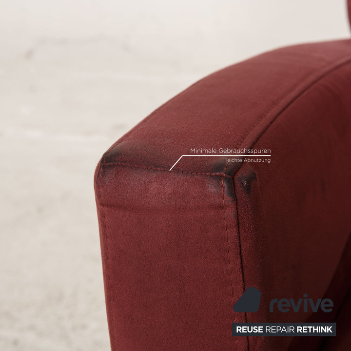 Ewald Schillig Fabric Armchair Red Dark Red