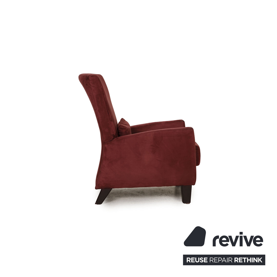 Ewald Schillig Fabric Armchair Red Dark Red