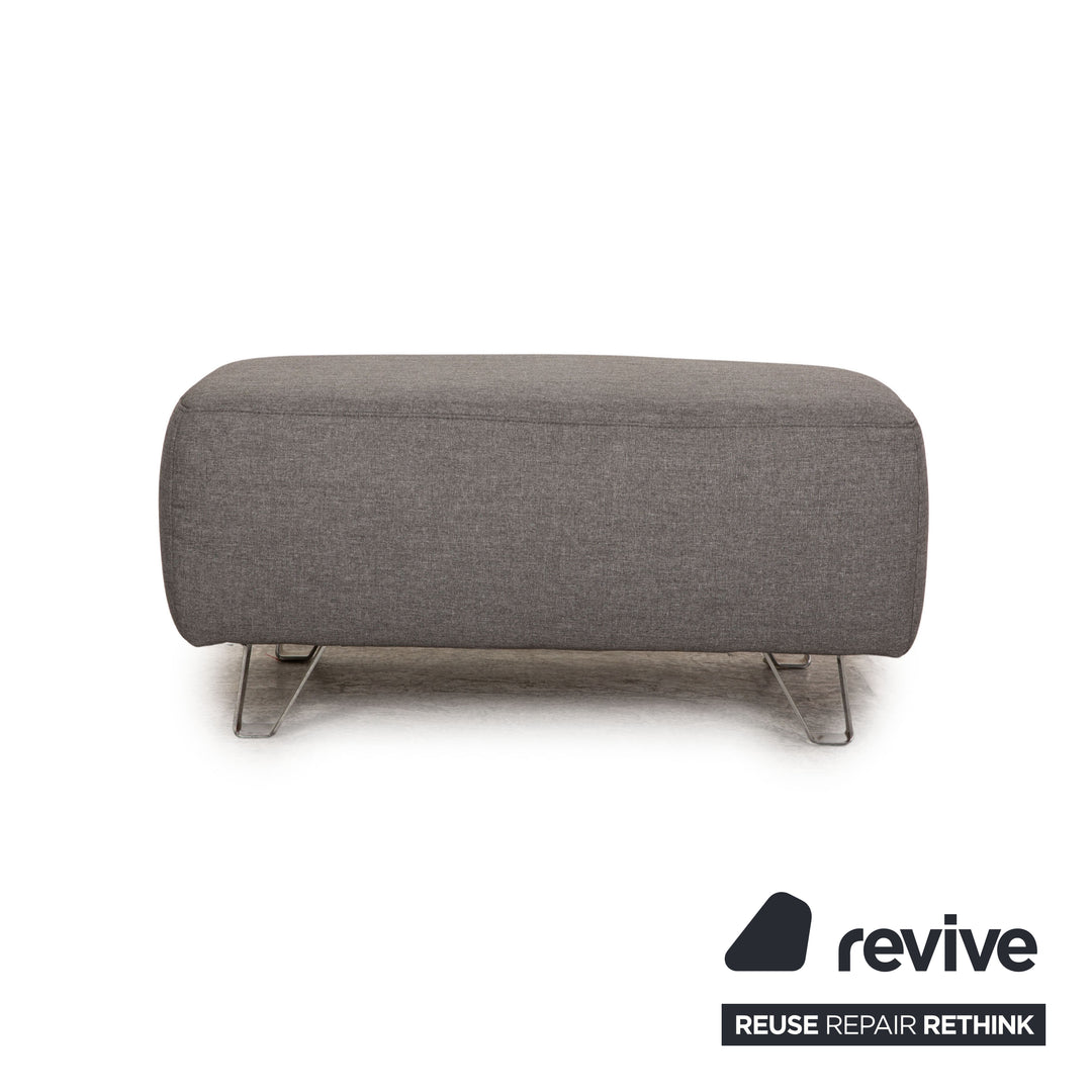 Ewald Schillig fabric sofa set gray two-seater stool function couch sofa