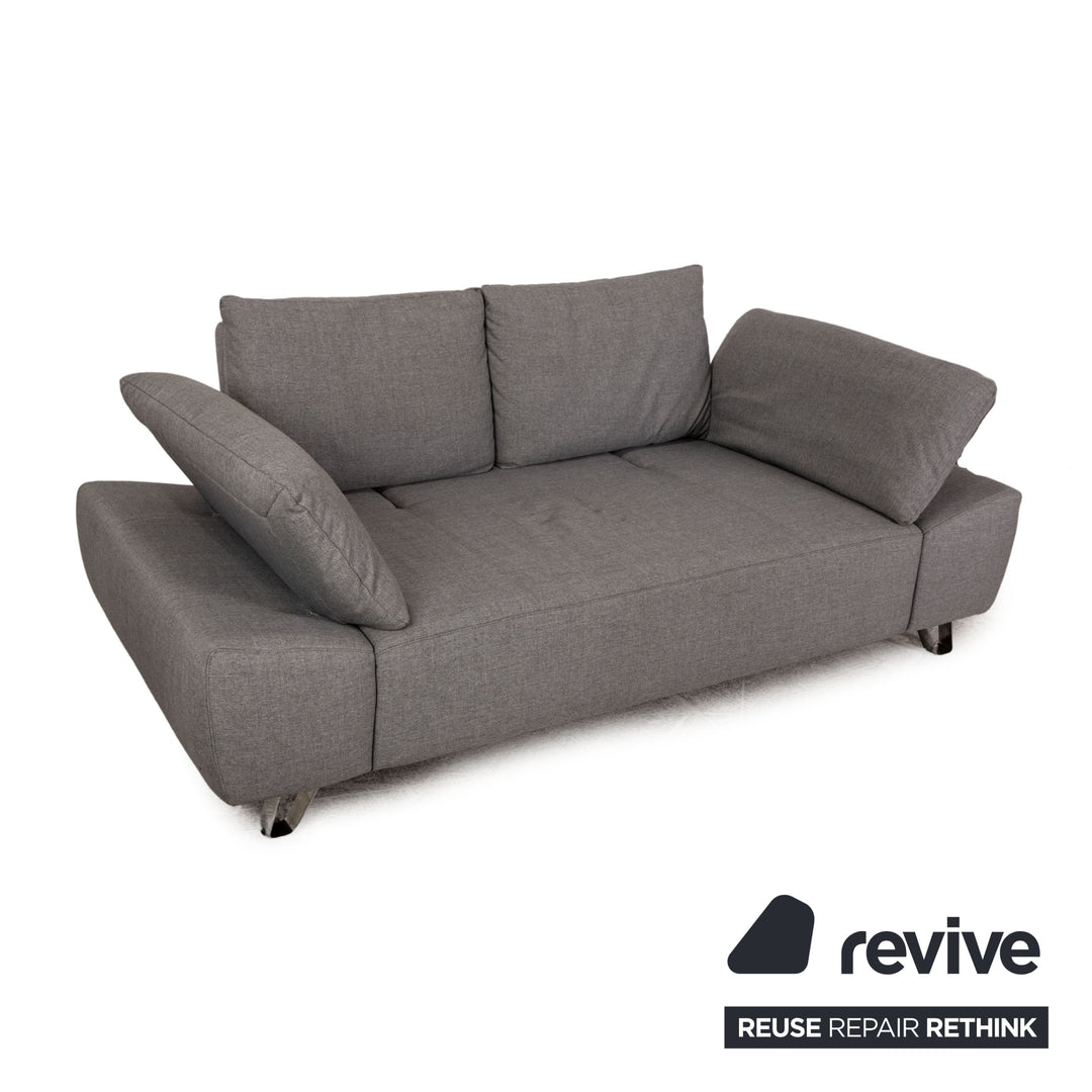 Ewald Schillig fabric sofa set gray two-seater stool function couch sofa