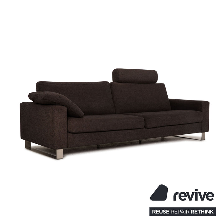 Ewald Schillig fabric four-seater gray anthracite sofa couch