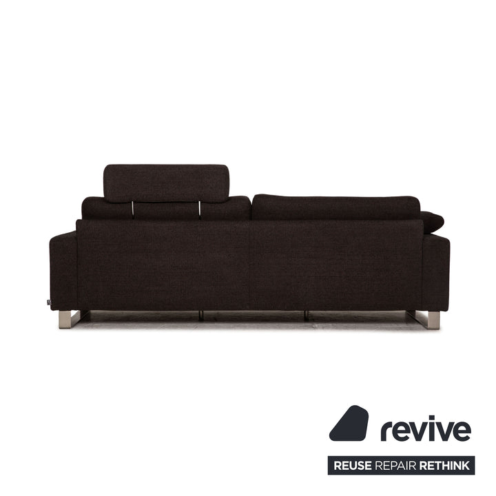 Ewald Schillig fabric four-seater gray anthracite sofa couch