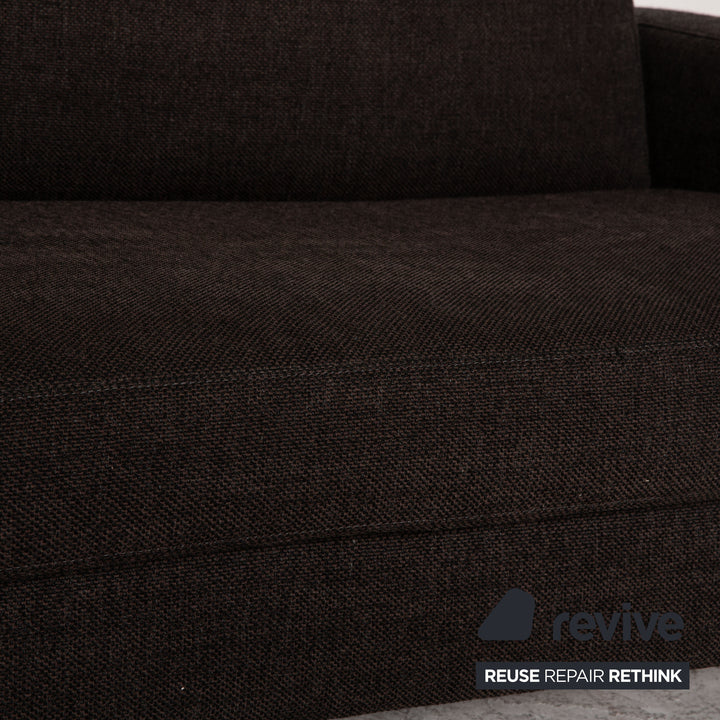 Ewald Schillig fabric four-seater gray anthracite sofa couch