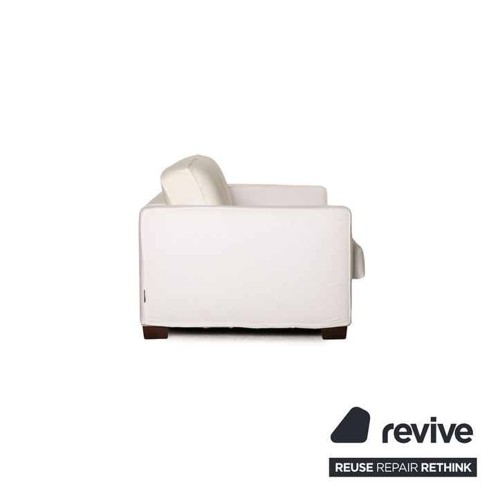 Flexform Bob Stoff Zweisitzer Weiß Sofa Couch