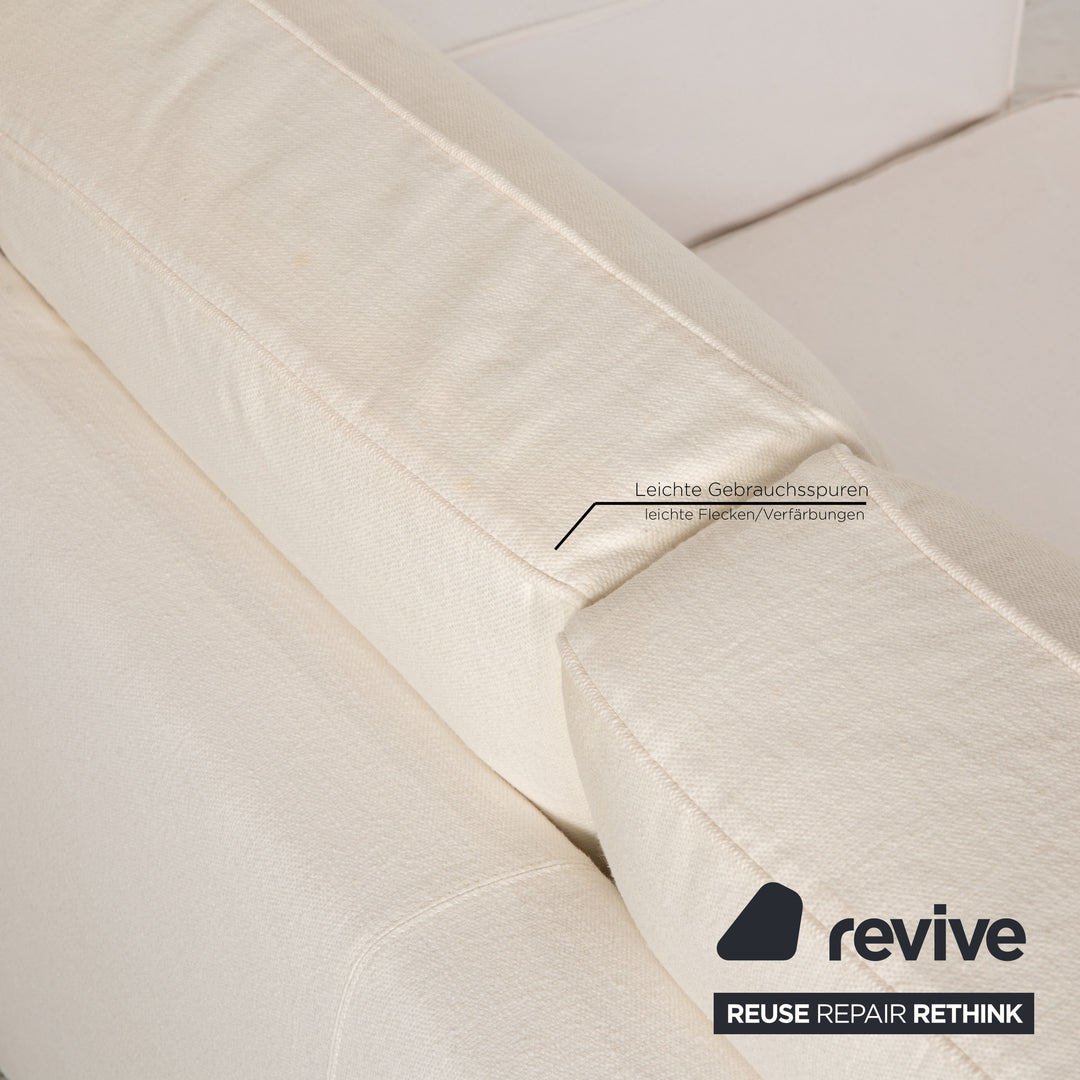 Flexform Bob Stoff Zweisitzer Weiß Sofa Couch