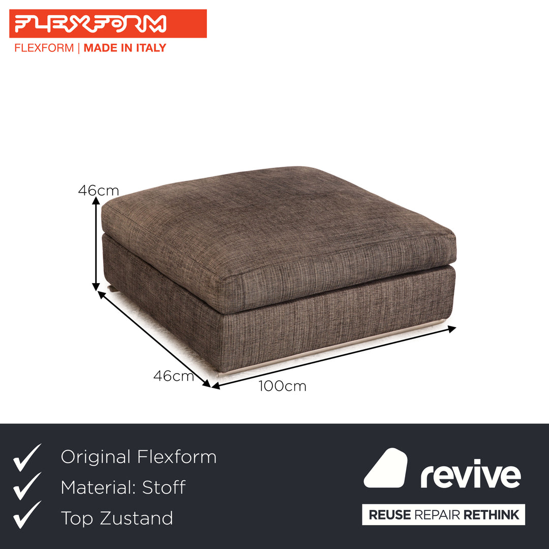 Tabouret en tissu Flexform Groundpiece gris