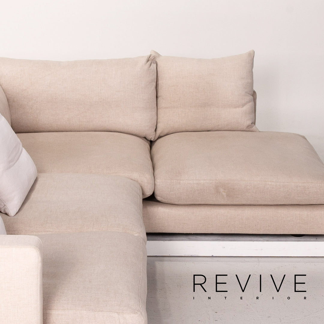 Flexform Long Island Stoff Ecksofa Creme Sofa Couch #14900